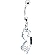 Clear State of New Jersey Belly Ring