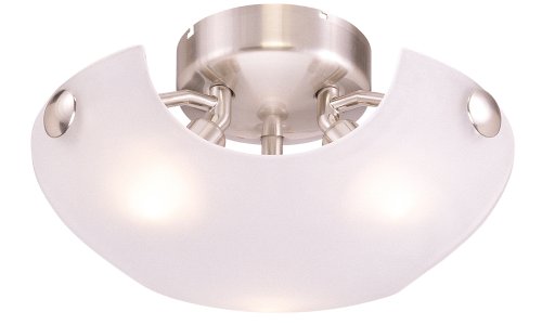 31o7w33JMIL Monte Carlo MC147 Star Tech Bowl Light Kit, Brushed Steel finish, Includes Three 60 Watt halogen bulbs