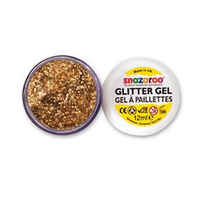 Snazaroo Face Paint 12ml Face - Body Glitter Gel, Red Gold