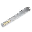 Men s STEL Stainless Steel Tie Bar with 14k Yellow Gold Inlay Accent- 80797