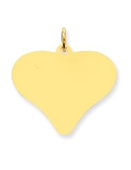 14k Heart Disc Charm