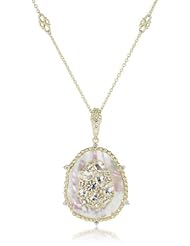 Judith Ripka "Oasis" Large Stone with Estate Element Pendant Necklace