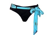 Lucky Brand Brown Swimsuit-bottoms w/Sky Blue Sash M