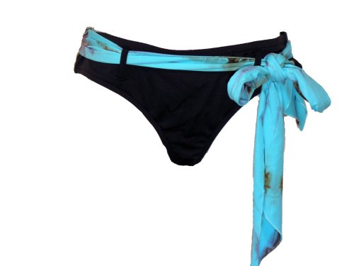Lucky Brand Brown Swimsuit-bottoms w/Sky Blue Sash M