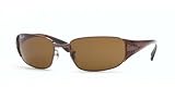 RAY BAN 3275 014 84 BROWN POLARIZED RIMLESS SUNGLASSES by