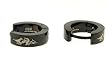 316L Stainless Steel Black Hinged Hoop Earring with Dragon - Sold in Pairs 316L Stainless Steel Black Hinged Hoop Earring with Dragon - Sold in Pairs