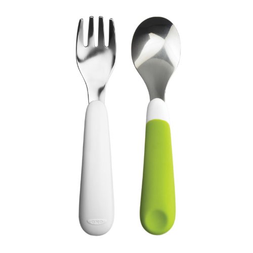 OXO Tot フォーク&スプーンセット(グリーン) FDOX6104300