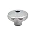 JW Winco Stainless Steel 303 Tapped Hand Knob, Threaded Through Hole, M12 x 1.75 Thread Size x 20mm Thread Depth, 60mm Head Diameter (Pack of 1)