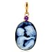 14K Yellow Gold Mother Holding Child Amethyst Cameo Pendant