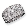 Sterling Silver CZ Vintage Polished Ring