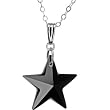 Handcrafted Austrian Crystal Jet Star Necklace MADE WITH SWAROVSKI ELEMENTS