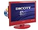 Scott CTX 220 22 Zoll / 56 cm LCD-Fernseher mit integriertem DVB-Tuner und DVD-Player rot
