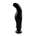 Glassvibrations - Belly King Black - Vibrator mit gebogener G-Punkt-Spitze aus splitterfestem Borsalit Glas - schwarz - ca. 17 cm lang - Ø 2,5 - 4 cm