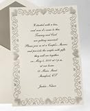 Corinthean Hearts Silver Wedding Invitation (50 Pack)