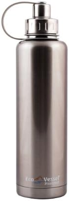 EcoVessel Bigfoot Triple Insulated Stainless Steel Water Bottle with Tea - Fruit and Ice Infuser