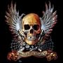 Shut Up and Ride Hardcore Skull Biker Chopper T-shirt, X-Large, White