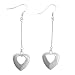 EXP Sterling Silver Heart Dangle Earrings