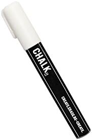White Dual Tip Liquid Chalk Marker Pen. Vibrant Non Toxic Reversible Tip Dry Erase Marker for Kids, Glass, Chalkboards Signs, Blackboards, Office...,