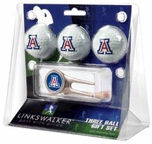 Arizona Wildcats 3 Golf Ball Gift Pack With Cap Tool