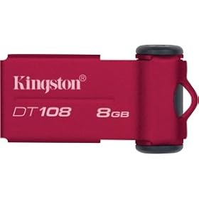 Kingston DataTraveler 108 8 GB Flash Drive DT108/8GBZ