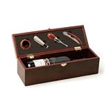 The Distinguished Collection Deluxe Wood Wine Gift Set