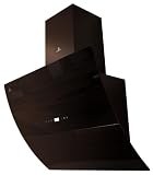 Premier Range 70cm Black Curved Glass Led Cooker Hood R70-S