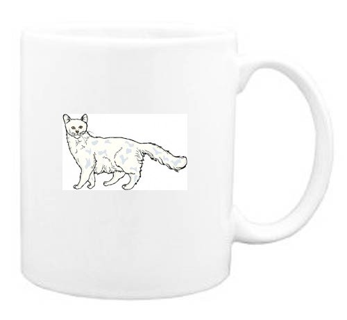 Mug with somali, cat, white, pet, animal