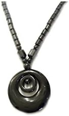 Hematite Necklace 10" (Round stripes), Hematite helps to absorb negative energy and calms in times of stress or worry.