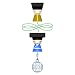 A di Alessi Mr Chin Bookmark, Green & Blue (ASG86 2)