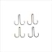 Enclume TH-HS Twin Hook, Set of 6, Hammered Steel