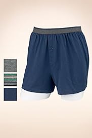 3 Pack Authentic Cool Fresh Pure Cotton Knitted Assorted Boxers with Stay New