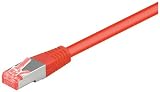 Wentronic CAT6 SSTP Crossover Netzwerkkabel (2x RJ45, 1m) rot