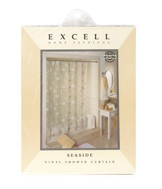 Ex-Cell Home Fashions Seaside Shower Curtain, Beige