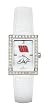 Dale Earnhardt Jr. Ladies Starlette White Leather Strap Watch