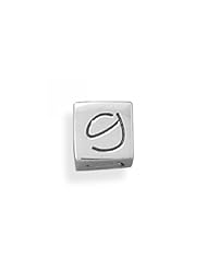 MMA Silver - Oxidized g Cube Bead