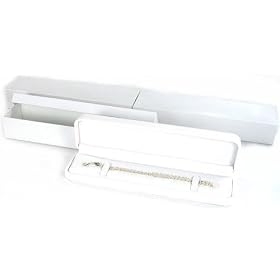 3 White Leather Watch Bracelet Gift Boxes Jewelry Counter Displays