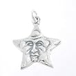 Double Sided Whimsical Starman Pendant in Sterling Silver, #8114