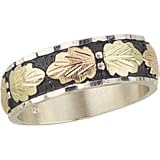 Gorgeous!-Antiqued Black Hills Gold & Sterling Silver Diamond-cut Women's Men's Wedding-Bands