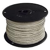 12 White Solid x 500' Thin Single Wire