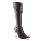 Best Price Sexy High Heel Womens Boots 3 3/4 Inch Heel Brown Poly Knee High Pirate Boot Theatre Costumes Accessory