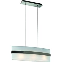 Massive 3024396 Glaspendel Modern 3-Flg. stahl geb�rstet, 3 x E27 60 Watt