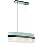 Massive 3024396 Glaspendel Modern 3-Flg. stahl geb�rstet, 3 x E27 60 Watt