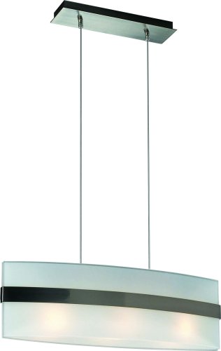 Massive 3024396 Glaspendel Modern 3-Flg. stahl gebürstet, 3 x E27 60 Watt