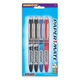 Liquid Flair Pen, Extra Fine Point, 4/PK, Assorted Ink, Sold as 1 card