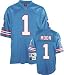 Warren Moon Oilers Blue Reebok Premier Jersey - Size 48 - Medium