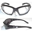 2 Pair Birdz Motorcycle Foam Padded Sunglasses Smoked & Clean