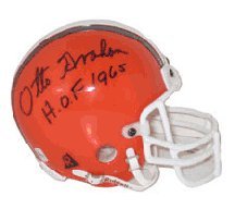Otto Graham, Cleveland Browns Autographed Riddell Authentic Mini Football Helmet - Signed 