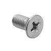 Zinc Plated Steel Machine Screw, Flat Head, Phillips Drive, M5-0.8, 10mm Length (Pack of 100)