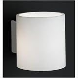 10cm Hochvolt Halogen Wandleuchte “Aqaba” in Klar / Opalweiß / Nickel matt