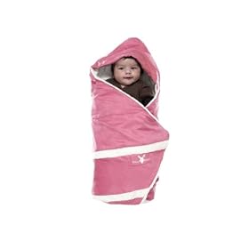 Wallaboo Hooded Blanket Pink